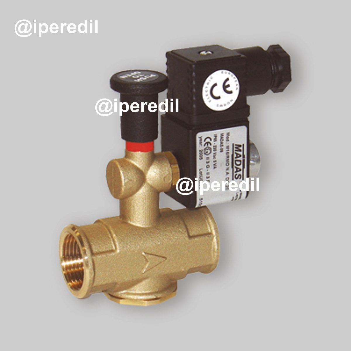 ELETTROVALVOLA A RIARMO MANUALE PER GAS NORMALMENTE APERTA 3/4"