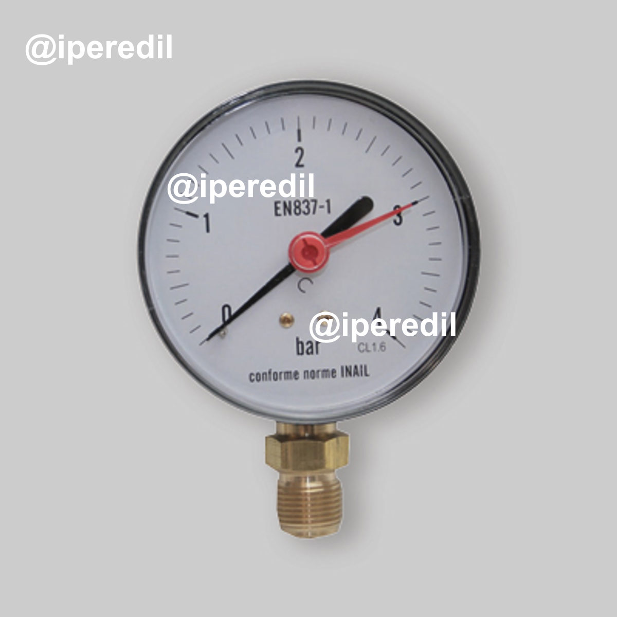 MANOMETRO Ø52 ATTACCO RADIALE G 1/4" Scala 0÷25 Bar