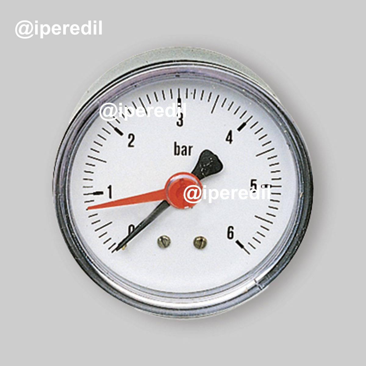 MANOMETRO Ø52 ATTACCO POSTERIORE G 1/4" Scala 0÷25 Bar