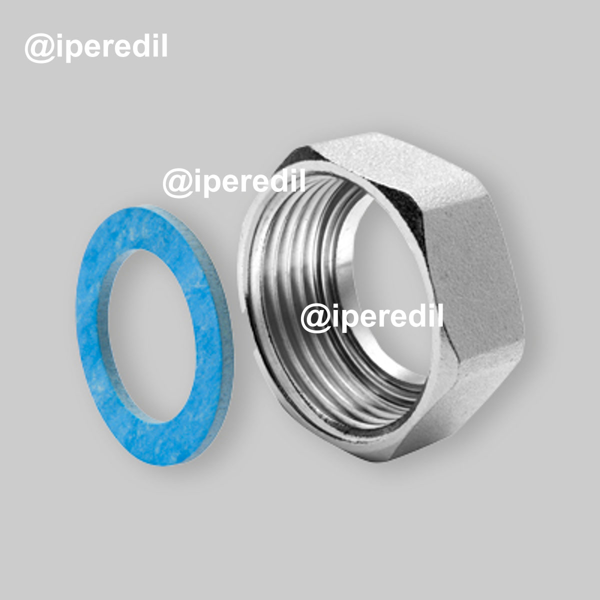 DADO IN OTTONE CON GUARNIZIONE PER TUBO CSST Dn 12-1/2" Gas