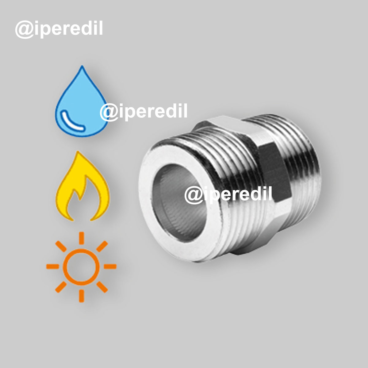 NIPLES M/M PER TUBO CSST IN OTTONE NICHELATO 3/4" - 3/4"