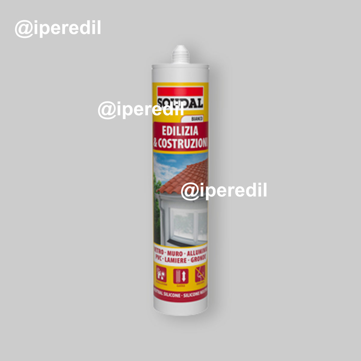 SILICONE NEUTRO "EDILIZIA E COSTRUZIONI" SOUDAL 300 ml - Nero