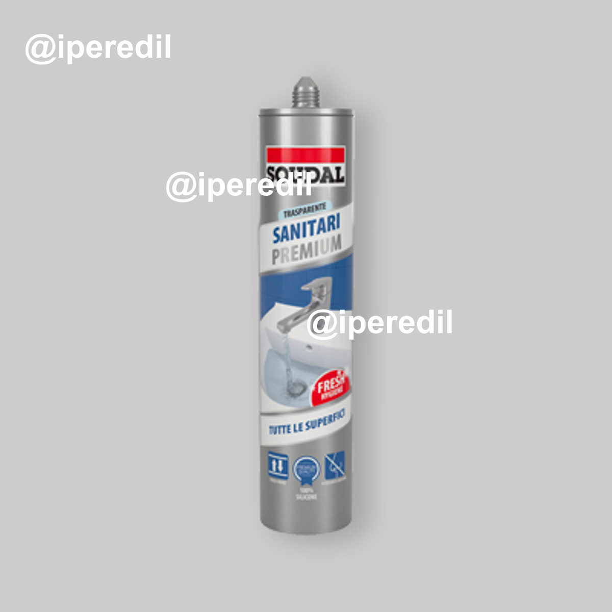 SILICONE NEUTRO "SANITARI PREMIUM" SOUDAL 300 ml - Trasparente