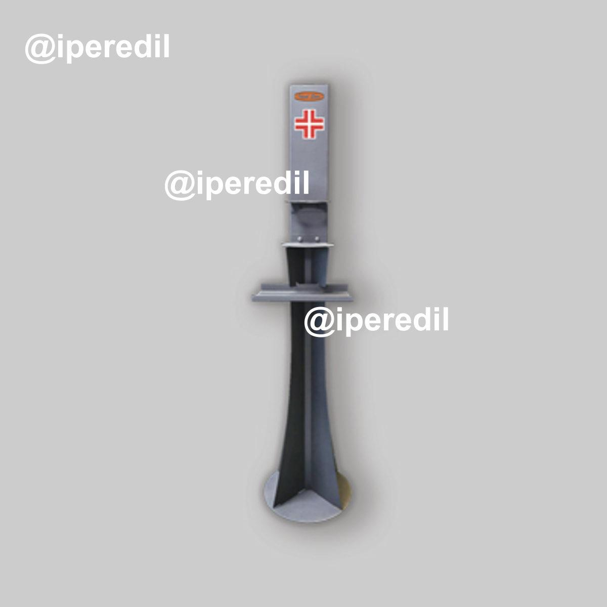 PIANTANA PORTA PRODOTTI IGIENIZZANTI PROFESSIONAL c/vassoio porta guanti e porta gel igienizzante