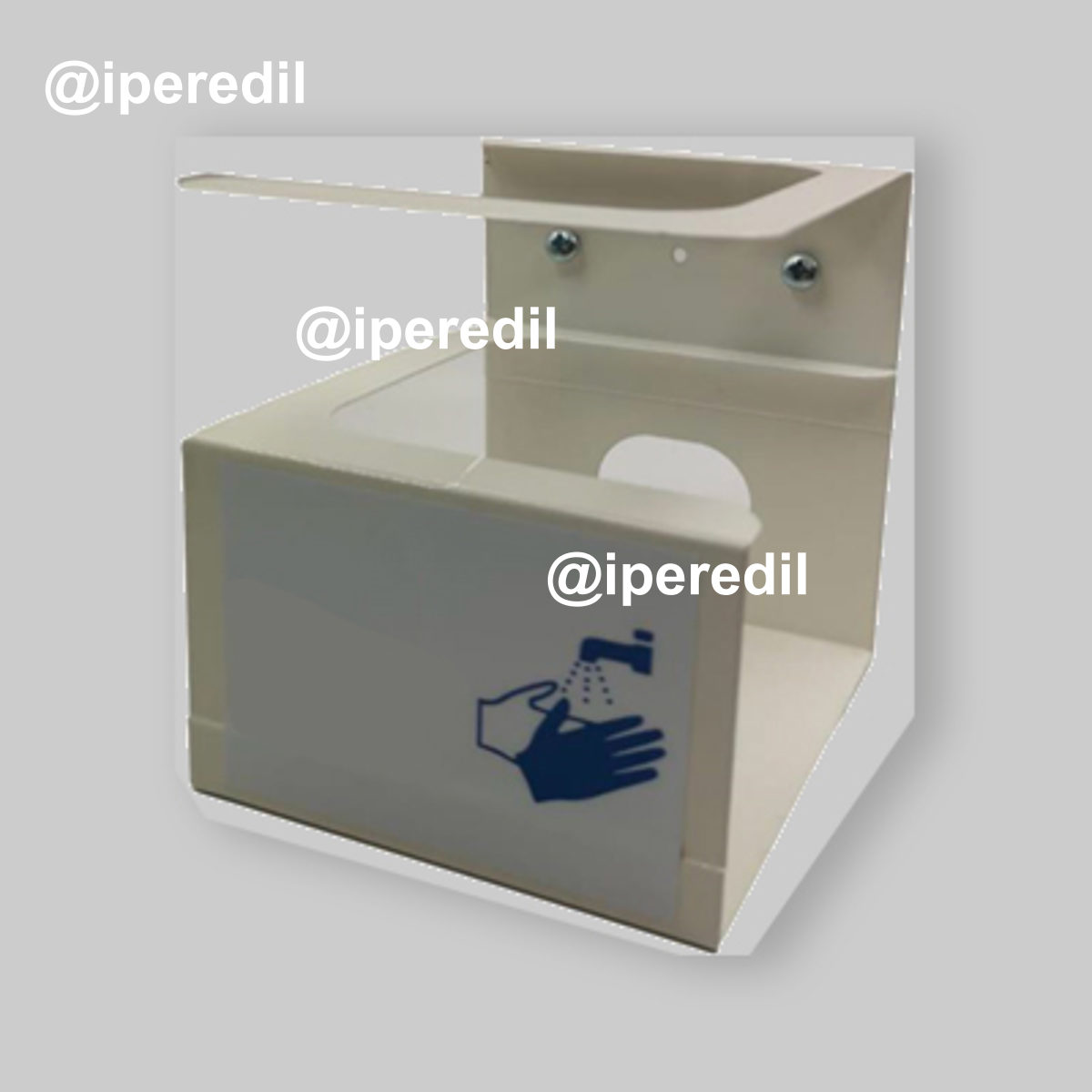 PORTA DOSATORE A PARETE PER GEL IGIENIZZANTE L.10.5 x H.12. x P.11 cm