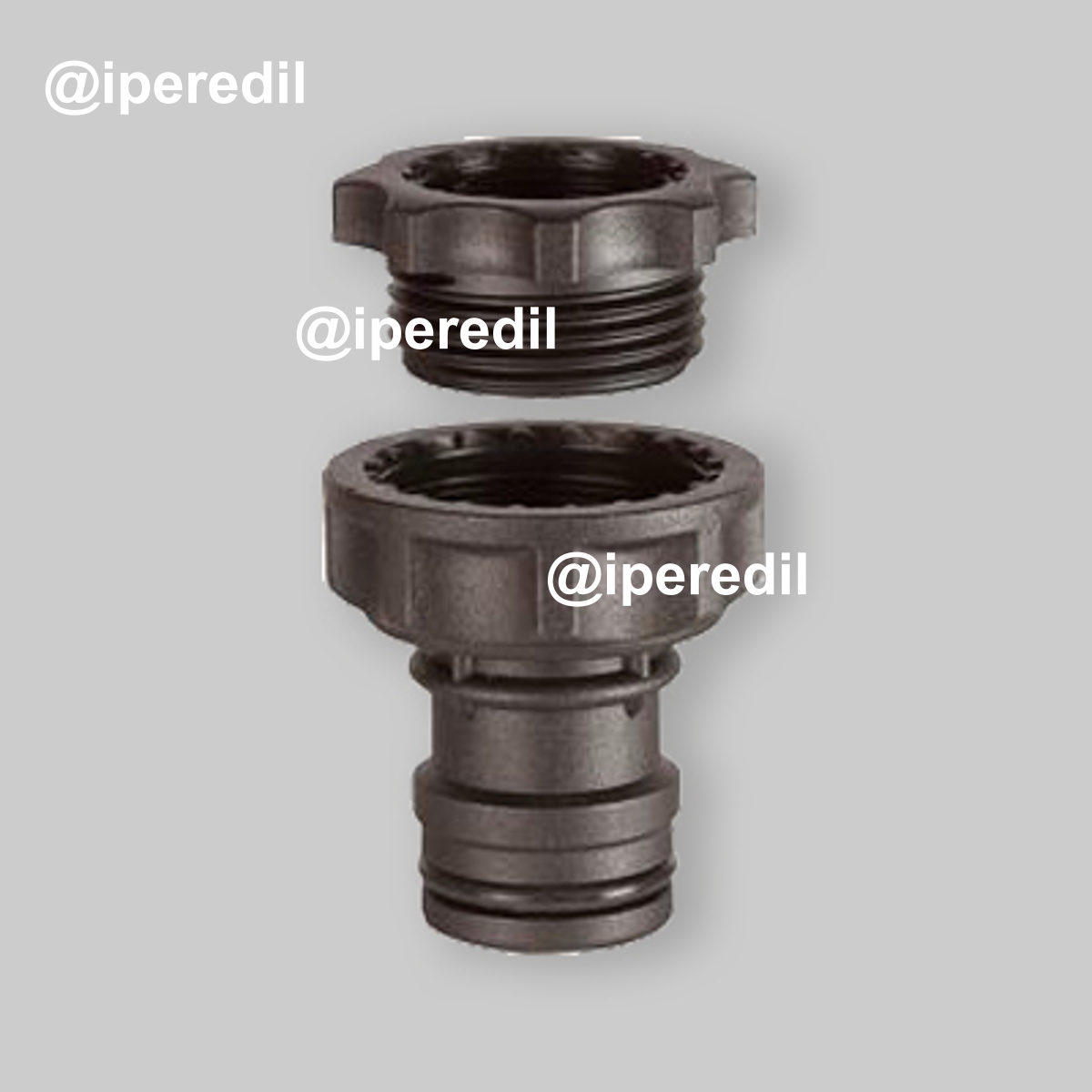 PRESA A SCATTO RACCORDO PORTAGOMMA A RUBINETTI FILETTATI 3/4" - 1"