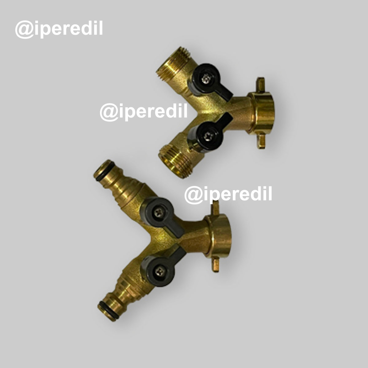 RUBINETTO "Y" A 2 VIE INDIPENDENTI E REGOLABILI Filettato