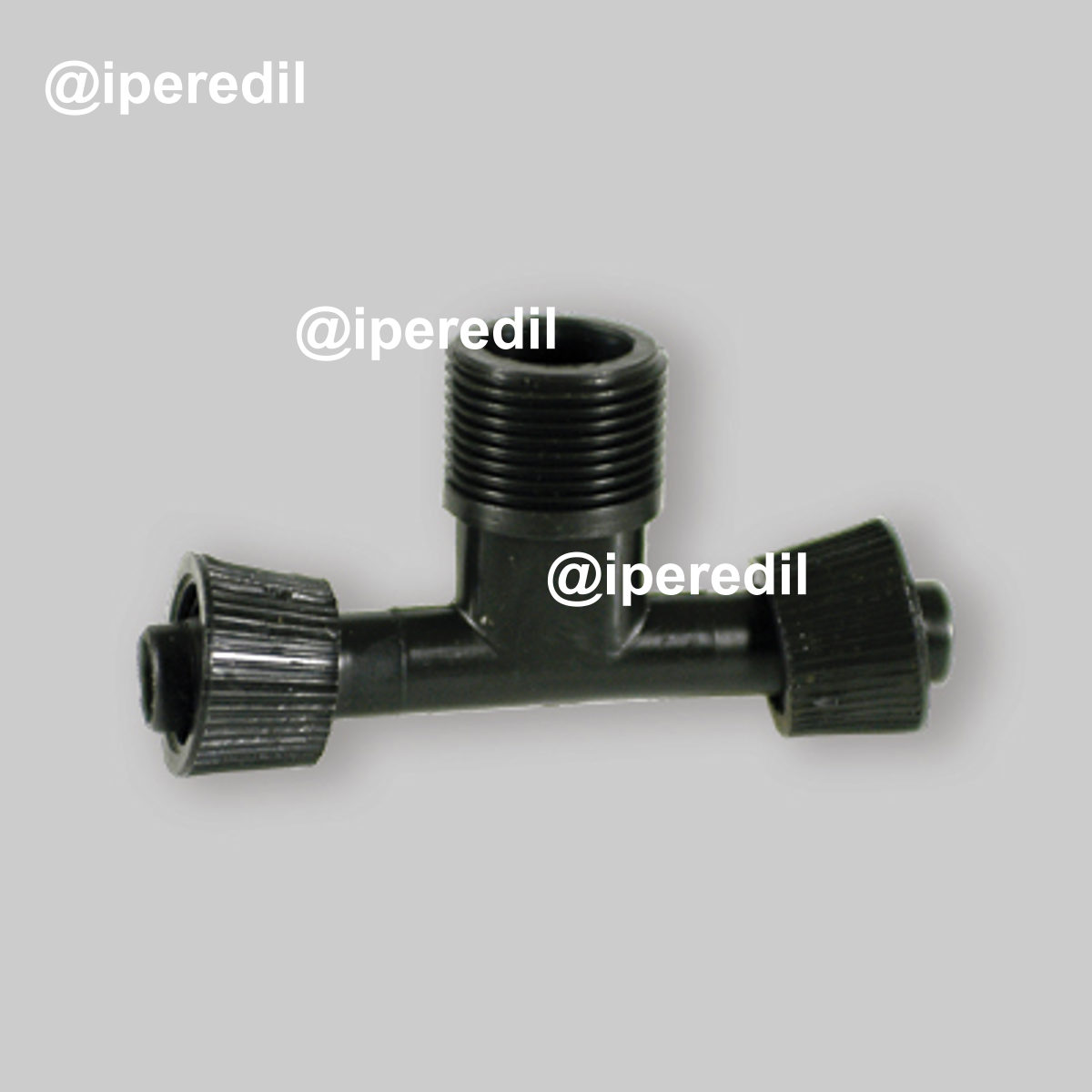 TEE CON GHIERA CON FILETTO MASCHIO PER ALA GOCCIOLANTE Ø16 x 3/4" x Ø16