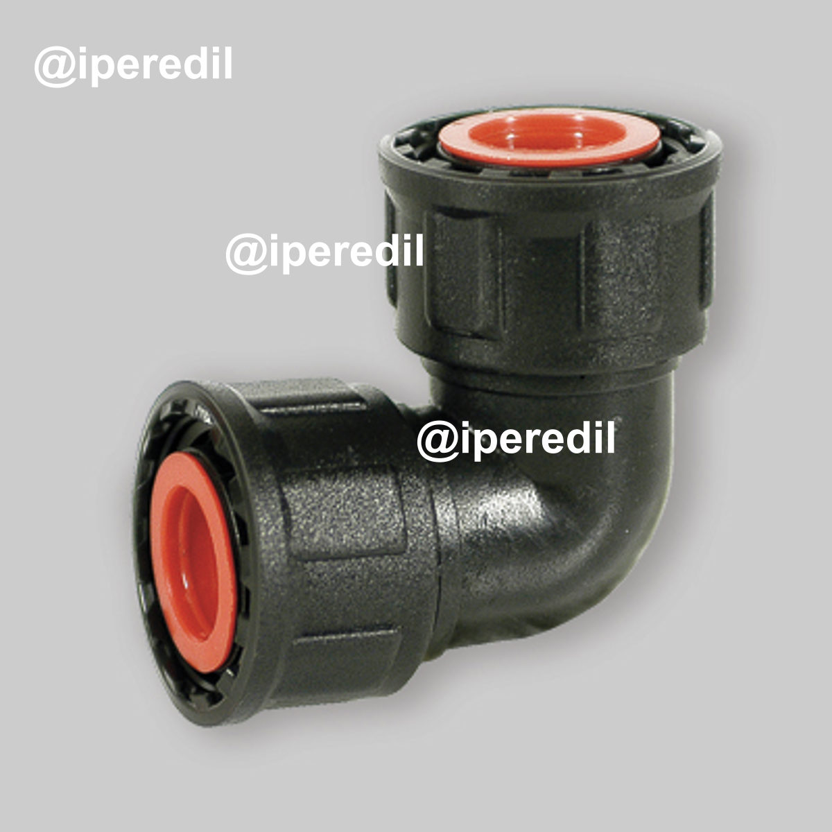 GOMITO 90° CON O-RING PER IRRIGAZIONE 1"F x 1"F