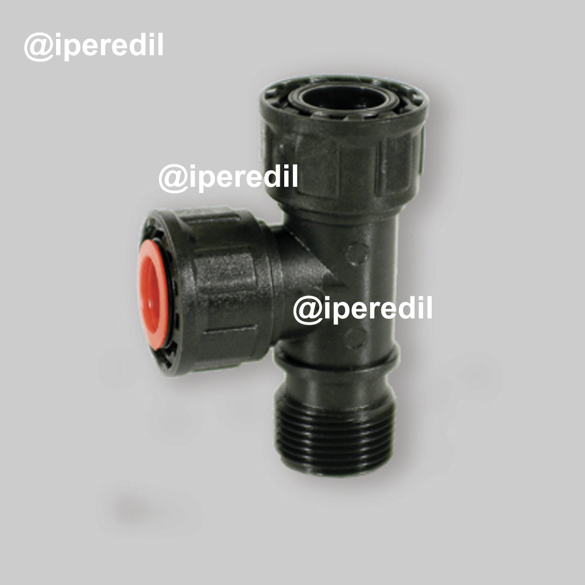 TEE CON O-RING PER IRRIGAZIONE 1"M x 1"F x 1"F