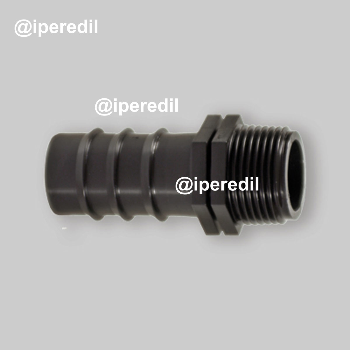 RACCORDO MASCHIO PORTAGOMMA TUBI IN PE Ø16 x 3/4"