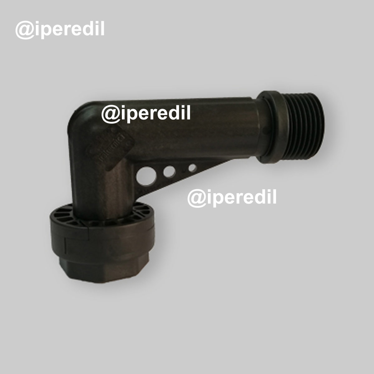 RACCORDO CURVO IN PLASTICA M/F CON BOCCHETTONE PER PRESSCONTROL 1"