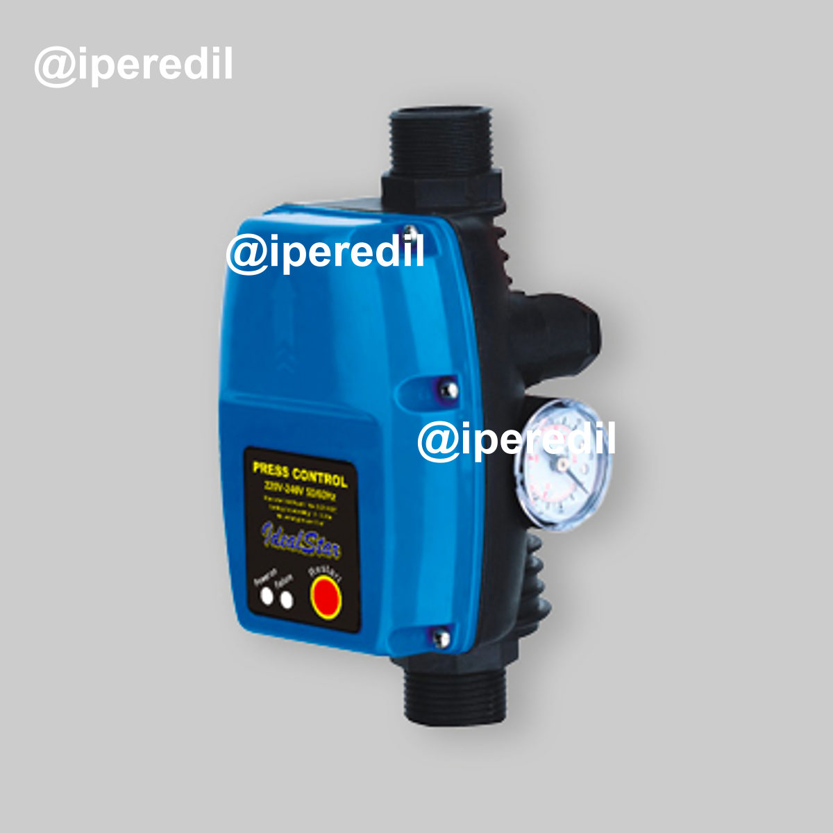 PRESSCONTROL "IDEAL" REGOLABILE CON MANOMETRO 1 - 3,5 Bar