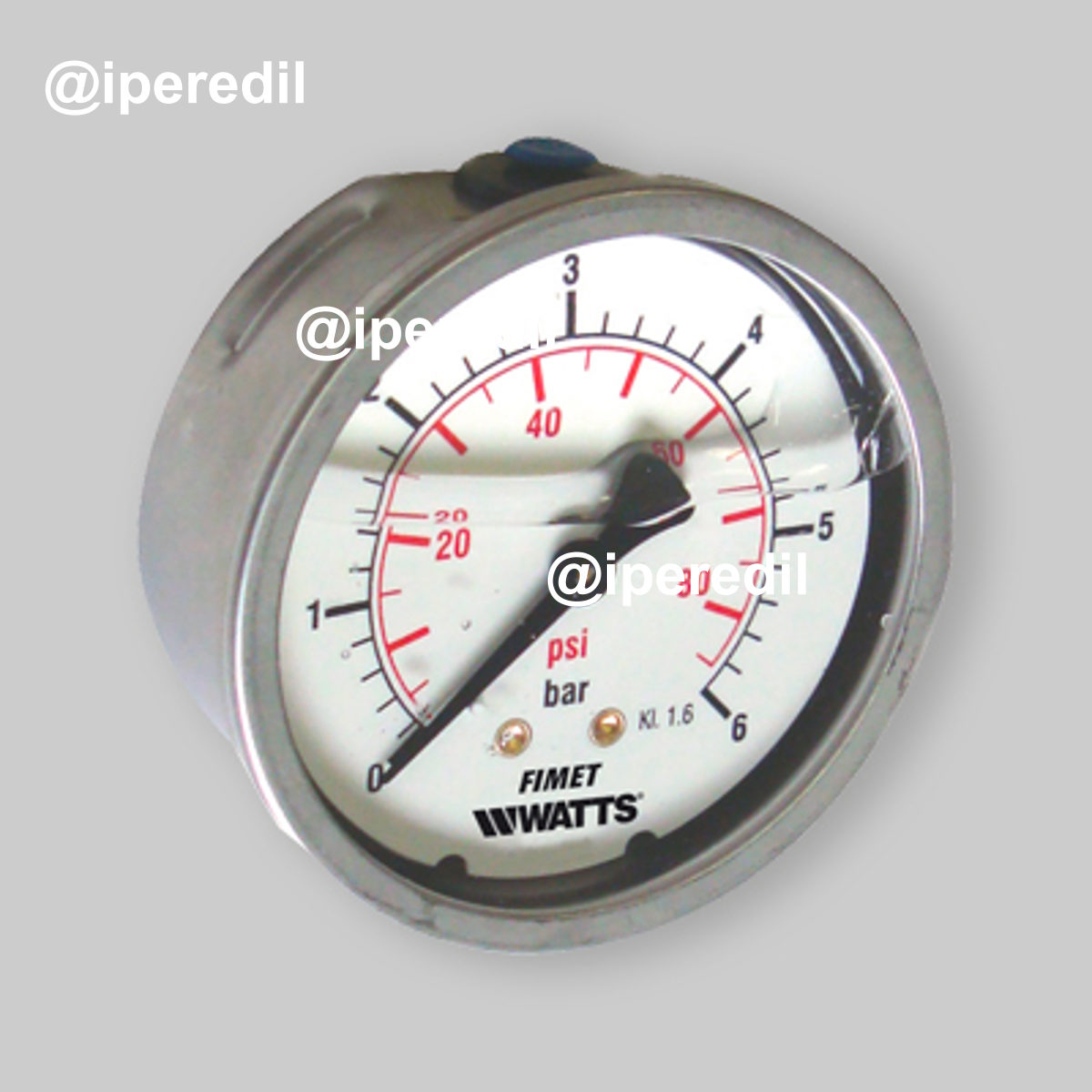 MANOMETRO Ø 63 A BAGNO DI GLICERINA POSTERIORE 0 - 20 bar/psi G 1/4"