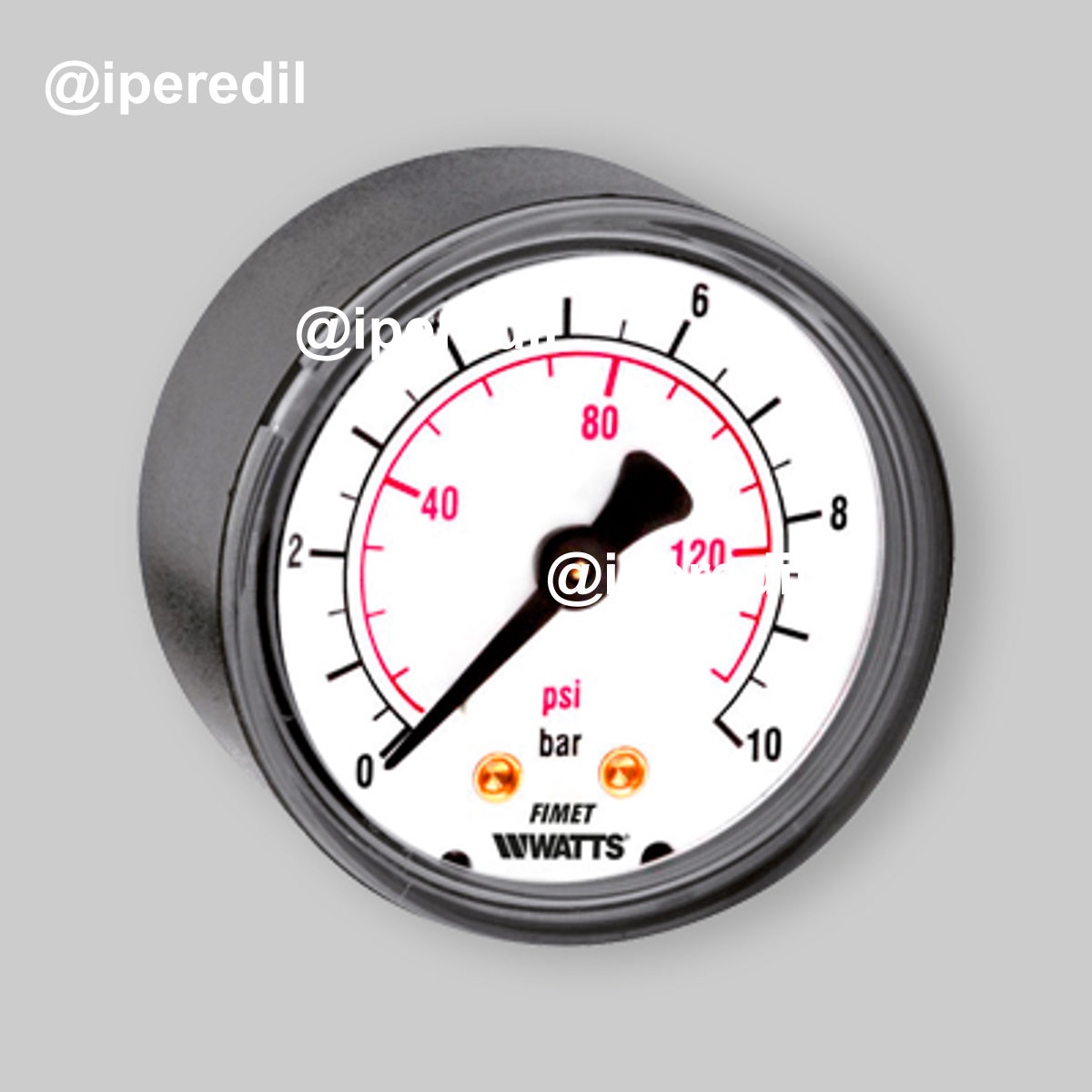 MANOMETRO Ø 63 POSTERIORE 0 - 6 bar/psi G 1/4"