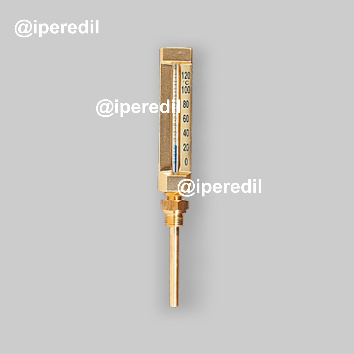 TERMOMETRO AD IMMERSIONE CON ATTACCO DIRITTO 0°/120° - 63mm x 1/2" - 21101602