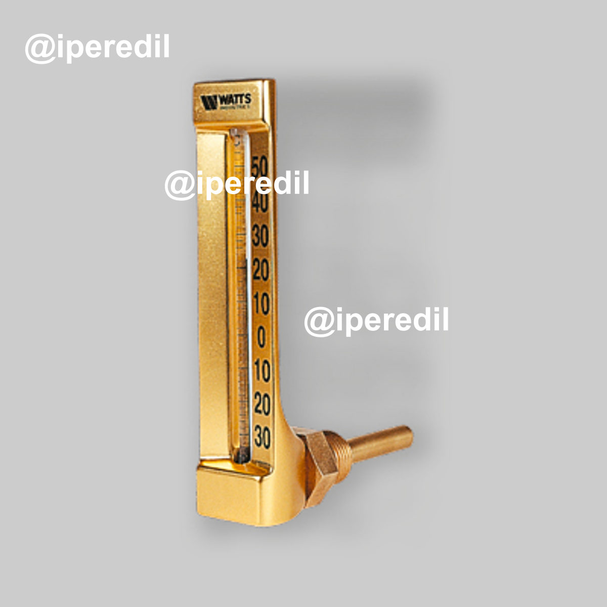 TERMOMETRO AD IMMERSIONE ATTACCO A SQUADRA 0°/+120°C - 63mm x 1/2"