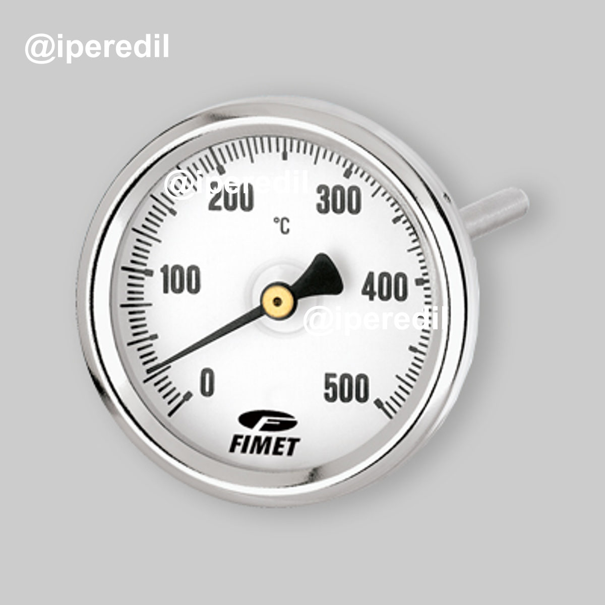 TERMOMETRO PER CANNA FUMARIA 0-500°C POSTERIORE Stelo 150 mm