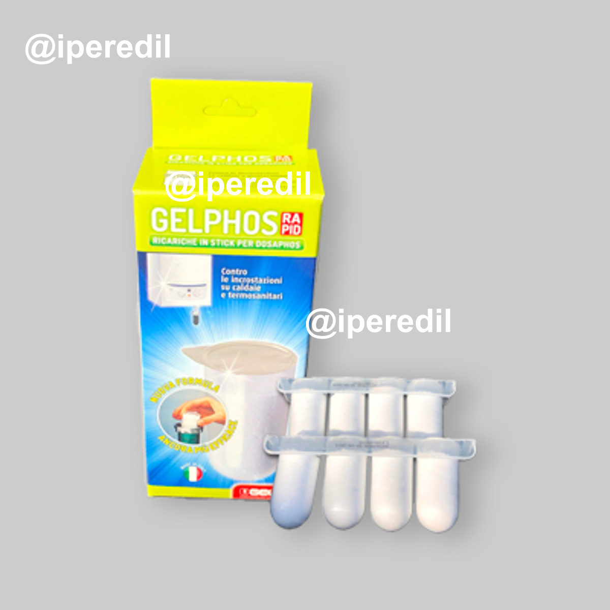 KIT 8 RICARICHE "GELPHOS RAPID" PER DOSATORE DOSAPHOS 12-15 Mq