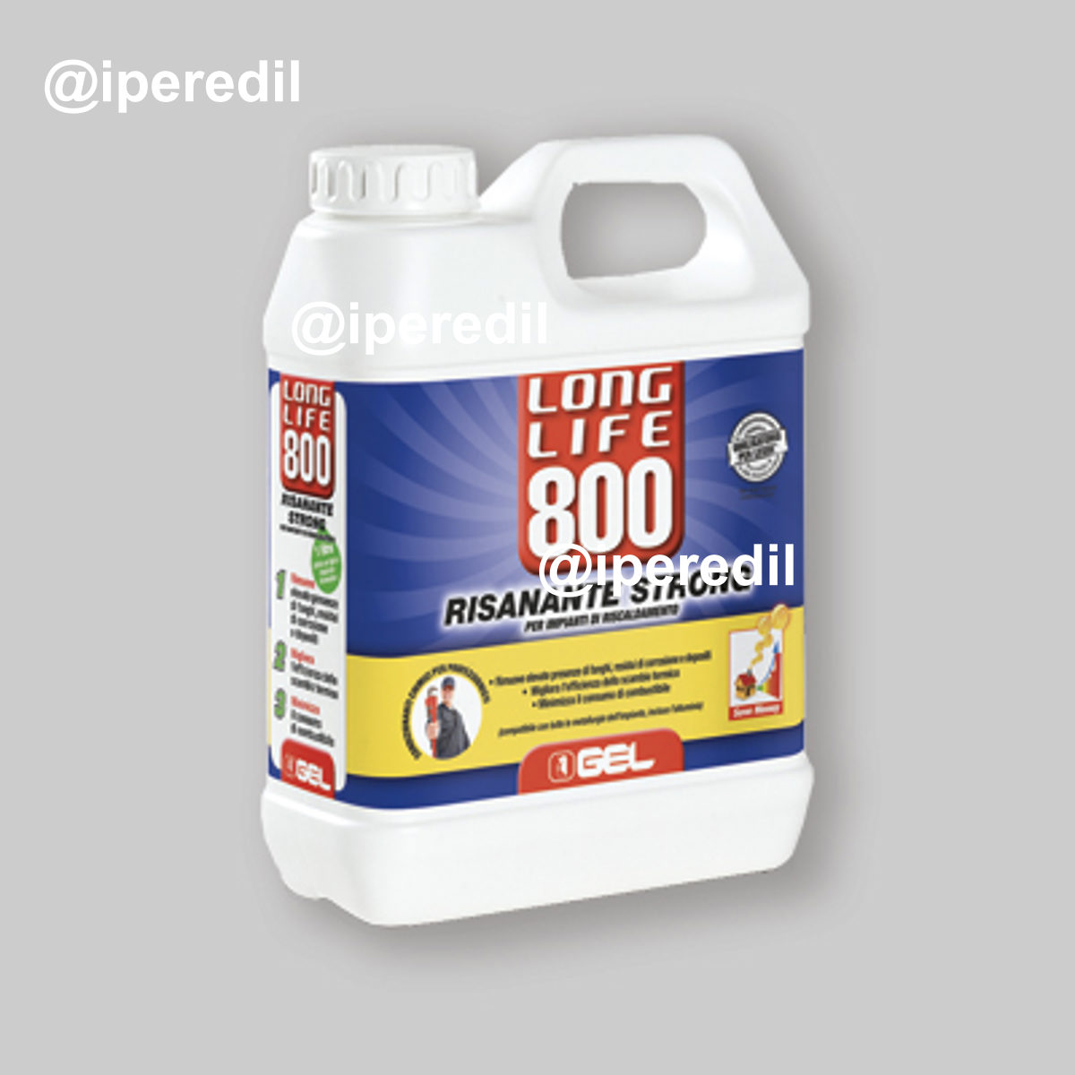 RISANANTE PER IMPIANTI TERMICI STRONG "LONG LIFE 800" Tanica 1 lt.