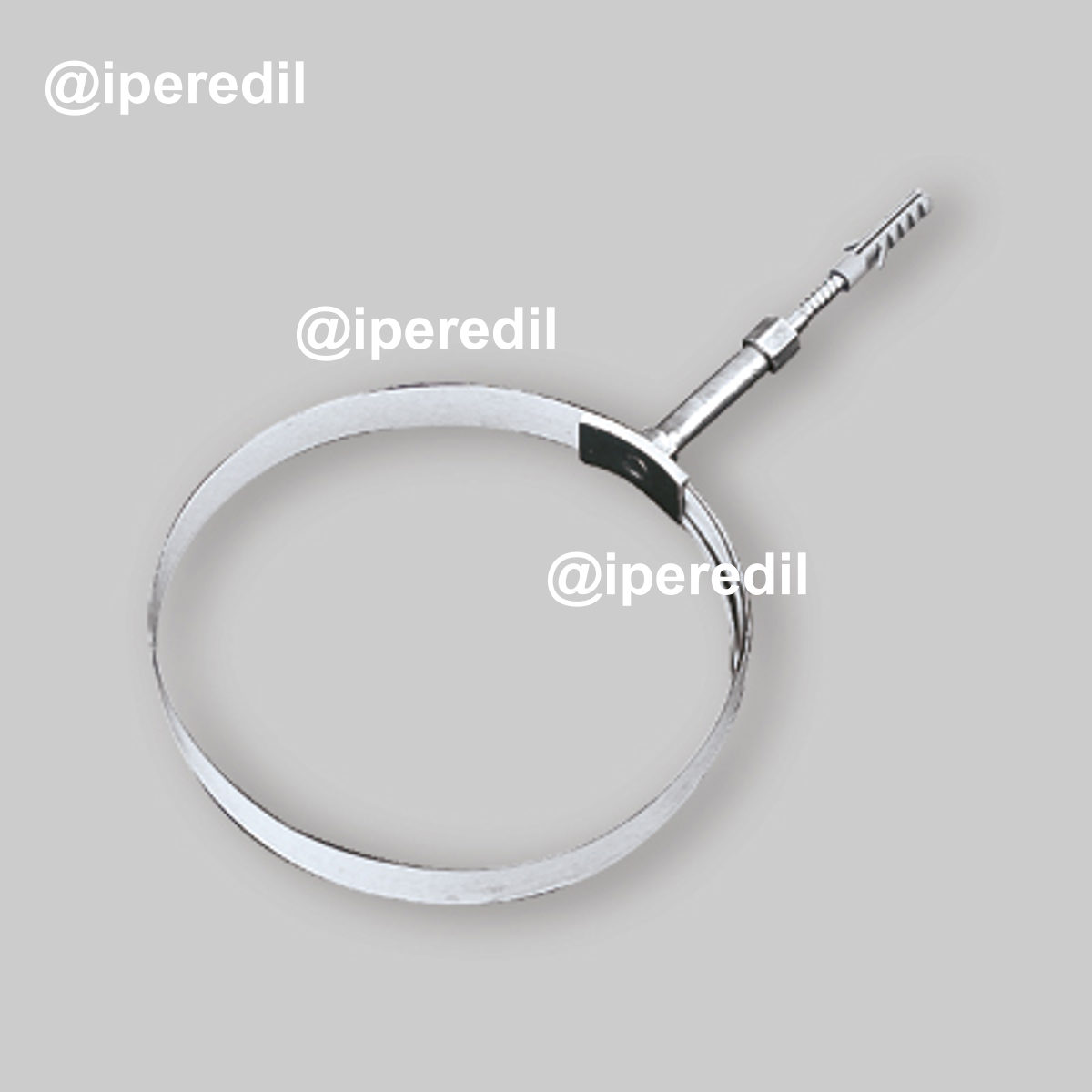 COLLARE FERMATUBO REGOLABILE "EXPORT" BIANCO PER CANNE FUMARIE Ø80/140 mm