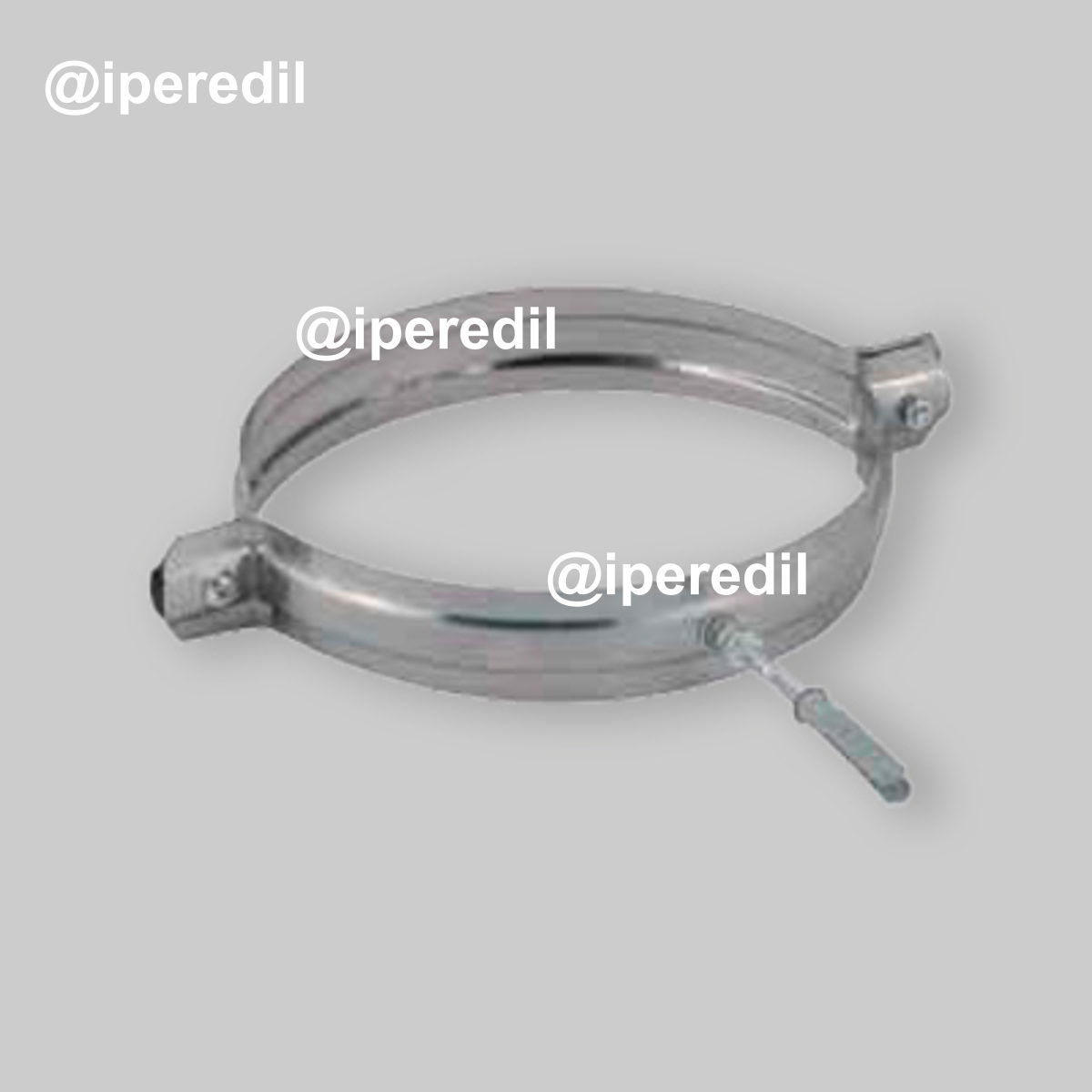 COLLARE FERMATUBO LEGGERO IN ACCIAIO INOX PER CANNE FUMARIE Ø250 mm