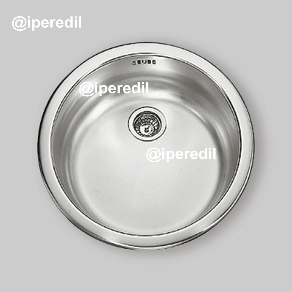 LAVELLO INOX AD INCASSO "CINZIA" ROTONDO Ø43,5 x H.16 cm