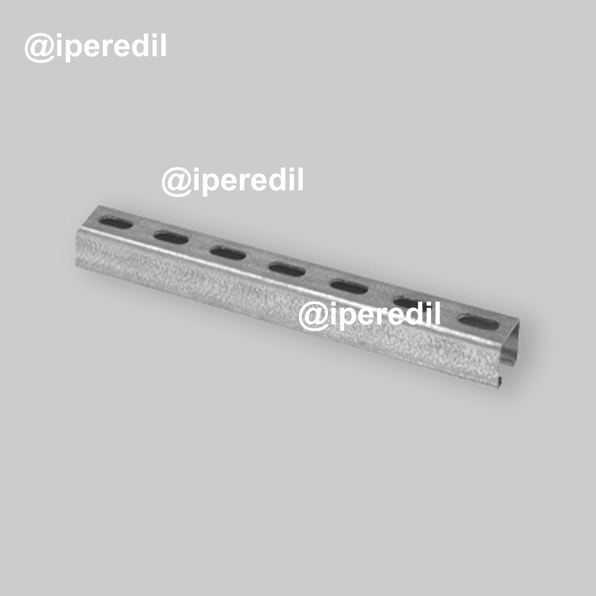PROFILO DI FISSAGGIO MEDIO CON ASOLE 41x41 mm - Barra 2 mt
