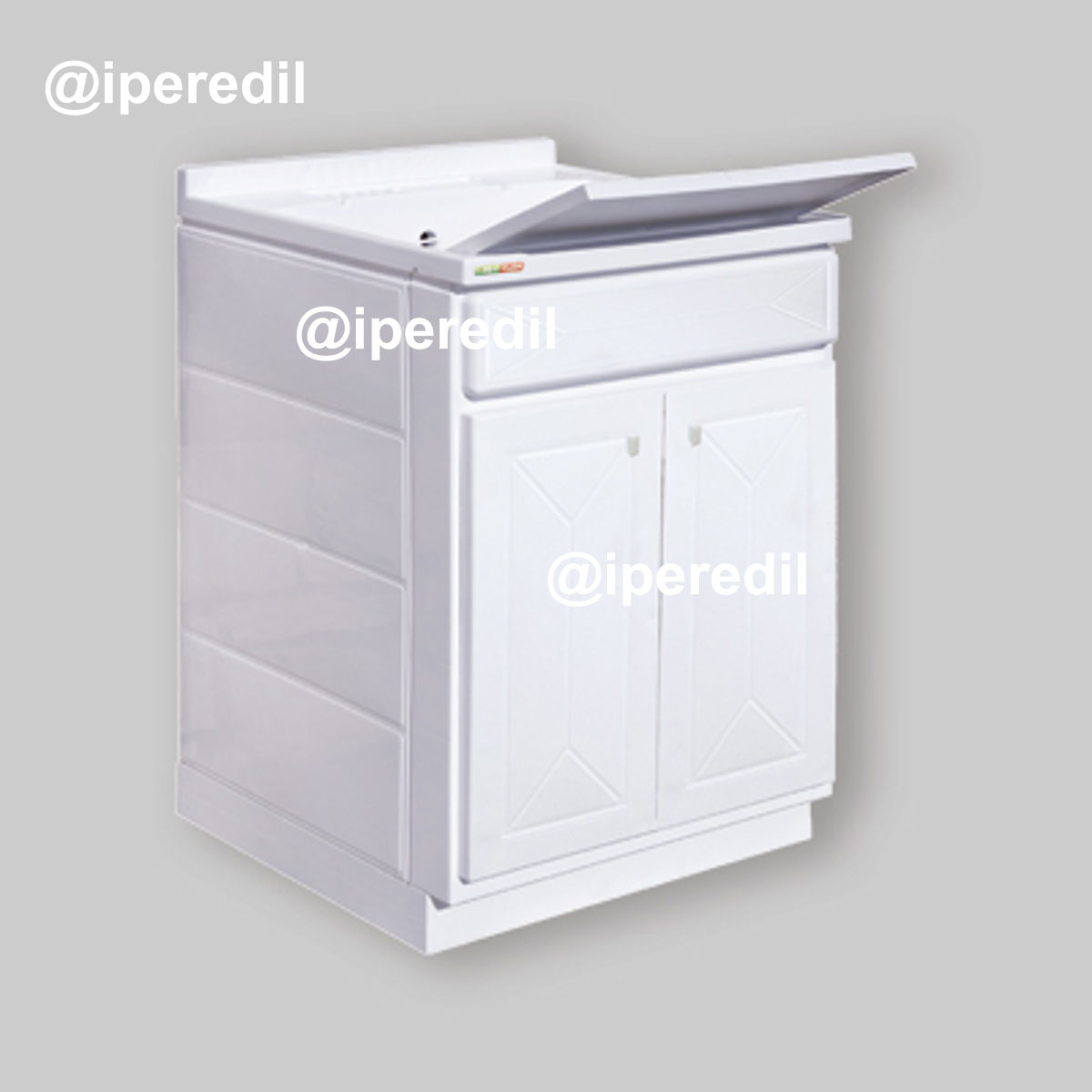 MOBILE LAVATOIO "GARDEN" A 2 ANTE BIANCO LUCIDO L.60 x P.60 x H.85 cm