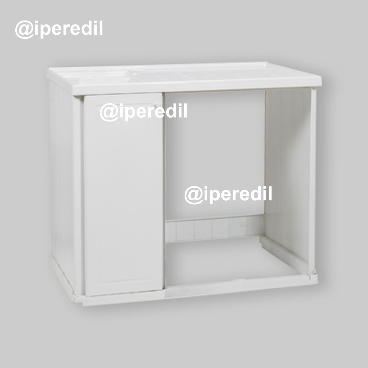 MOBILE LAVATOIO "KOALA" 1 ANTA BIANCO/QUERCIA NATURALE L.45 x P.50 x H.86 cm