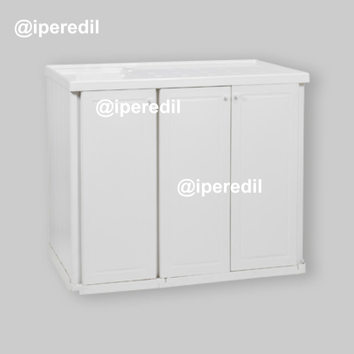 MOBILE LAVATOIO" KOALA" 2 ANTE BIANCO/QUERCIA NATURALE L.60 x P.50 x H.86 cm