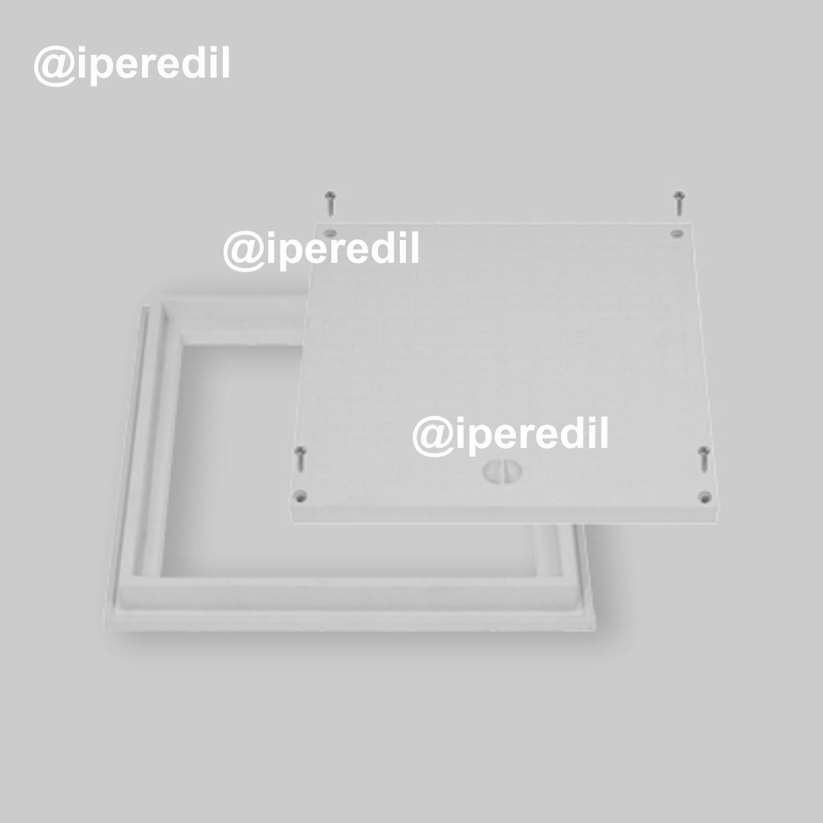 CHIUSINO + TELAIO "TOP" CON VITI 40x40 cm