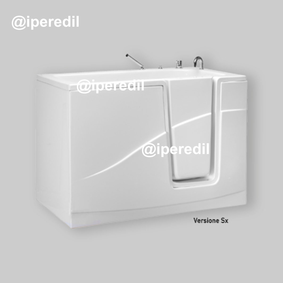 VASCA A SEDERE "AMICA" Con pannello lat. Destro