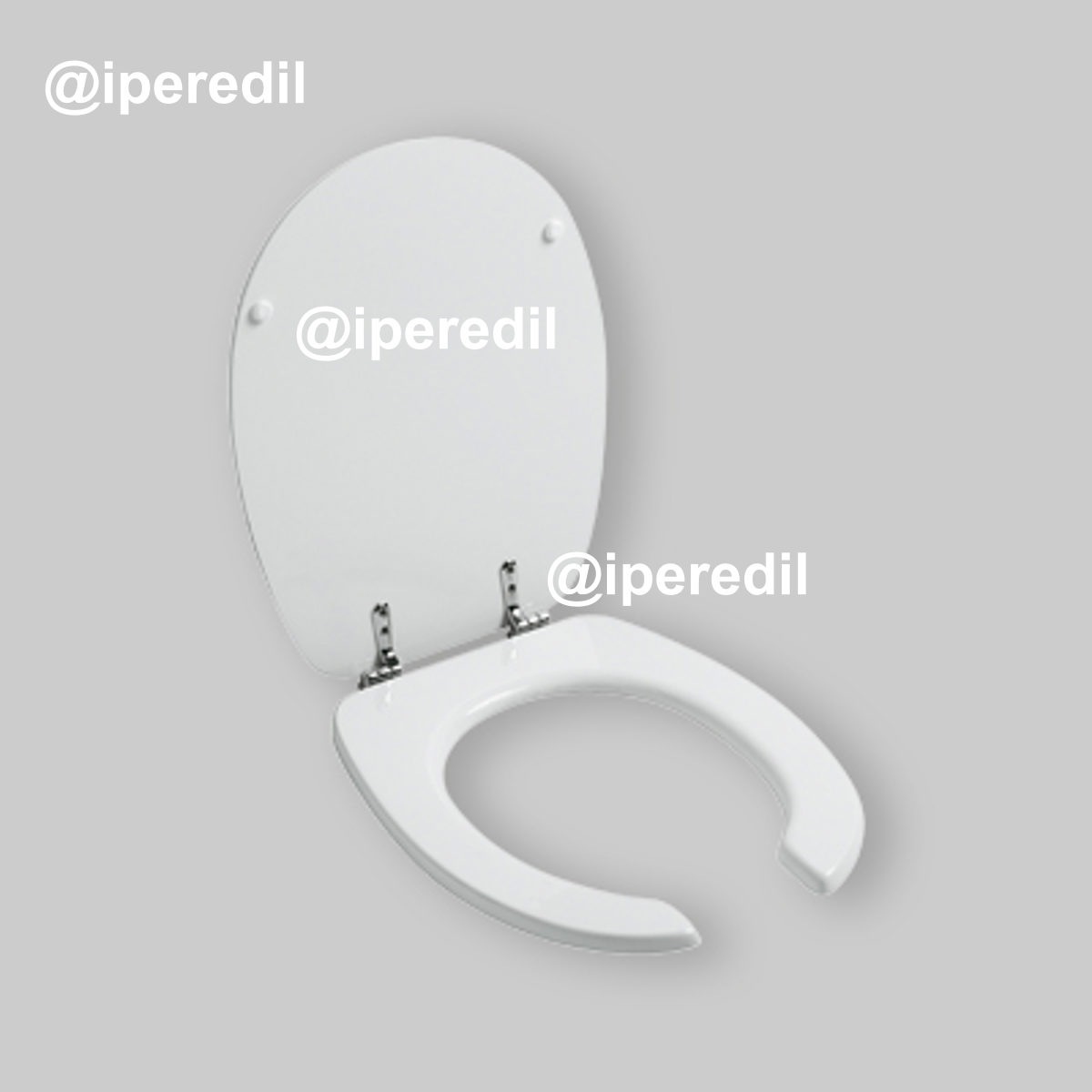 SEDILE APERTO "KELA" BIANCO Poliestere 38x44 cm