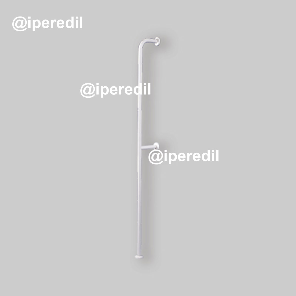 CORRIMANO VERTICALE DA PARETE A PAVIMENTO BIANCO H.180 cm