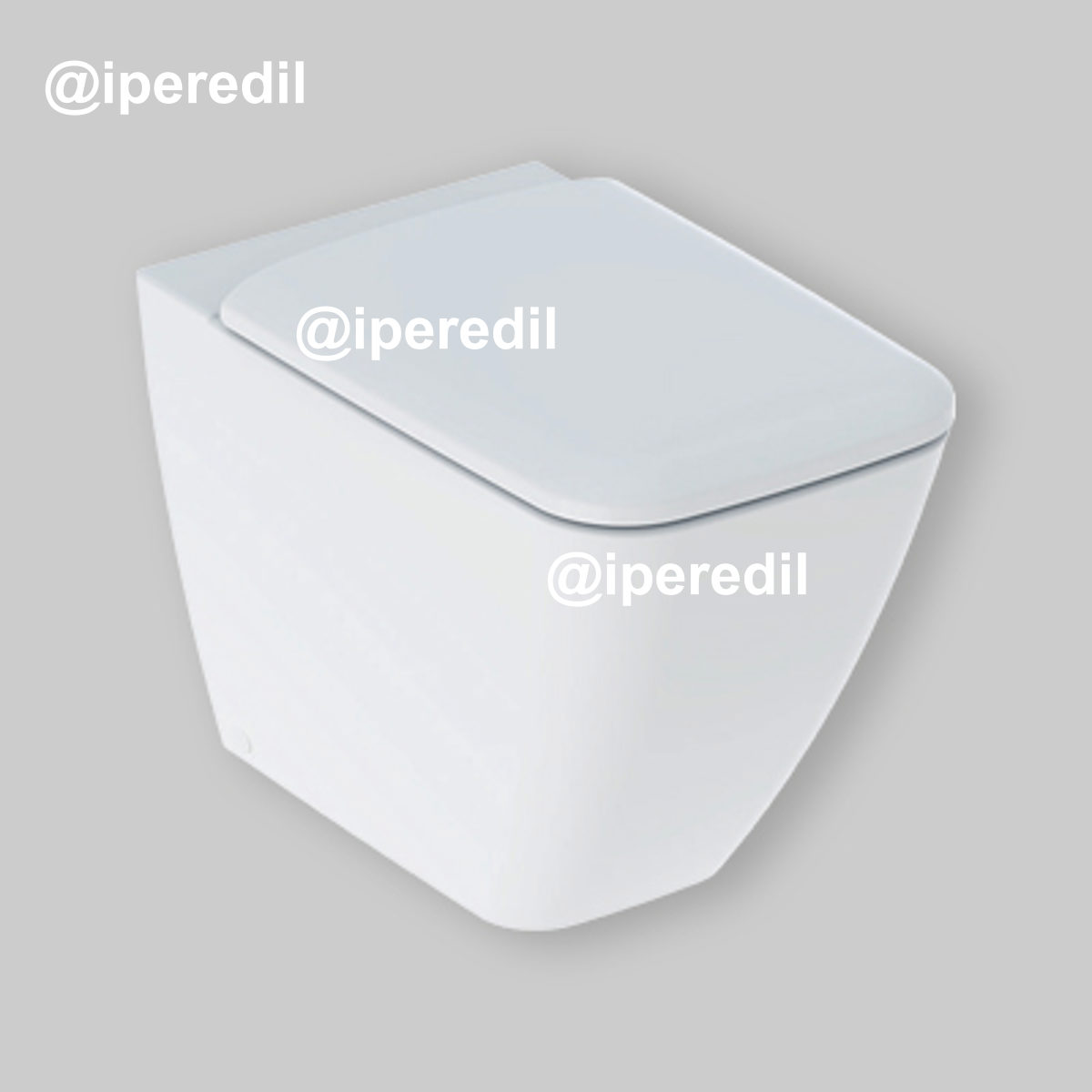 VASO FILO PARETE RIMFREE "ICON SQUARE" CON SEDILE Chiusura rallentata