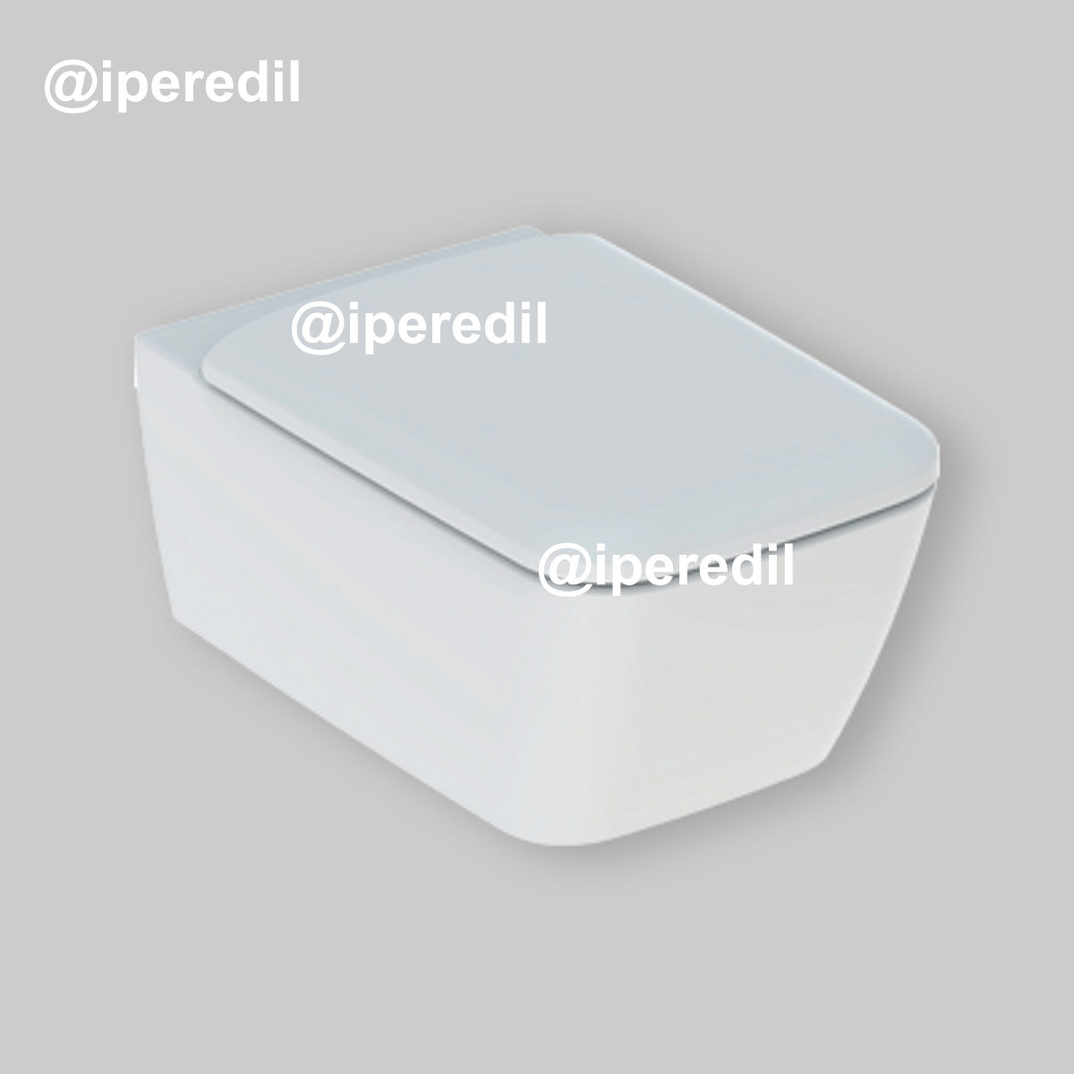 VASO SOSPESO RIMFREE "ICON SQUARE" CON SEDILE Chiusura rallentata