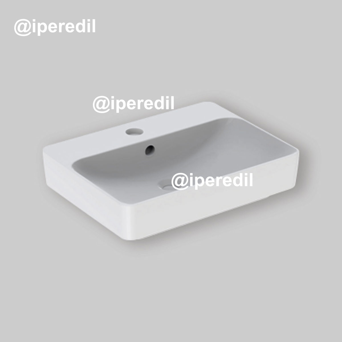 LAVABO DA APPOGGIO RETTANGOLARE "VARIFORM" CPR 60 cm