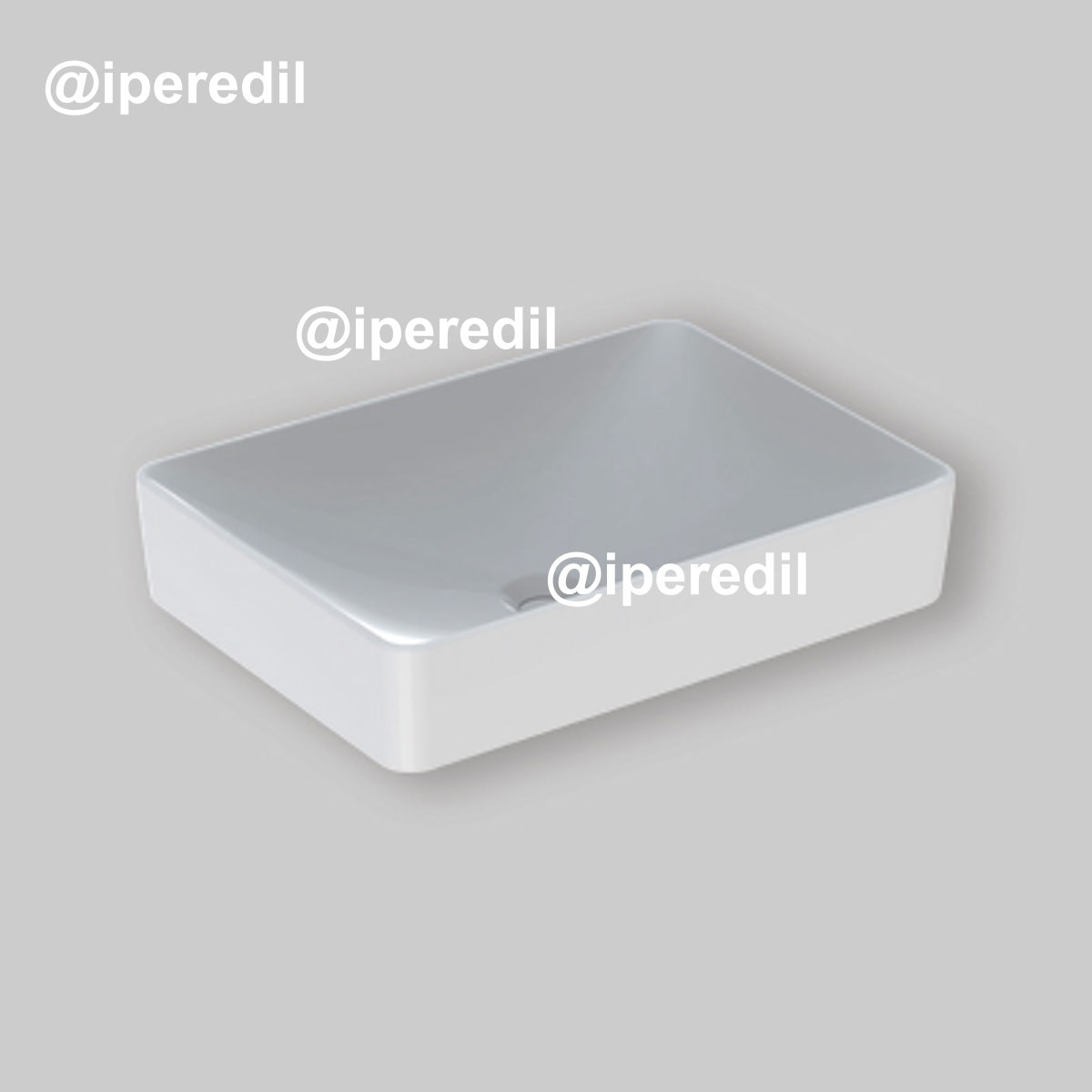 LAVABO DA APPOGGIO RETTANGOLARE "VARIFORM" SPR 55 cm