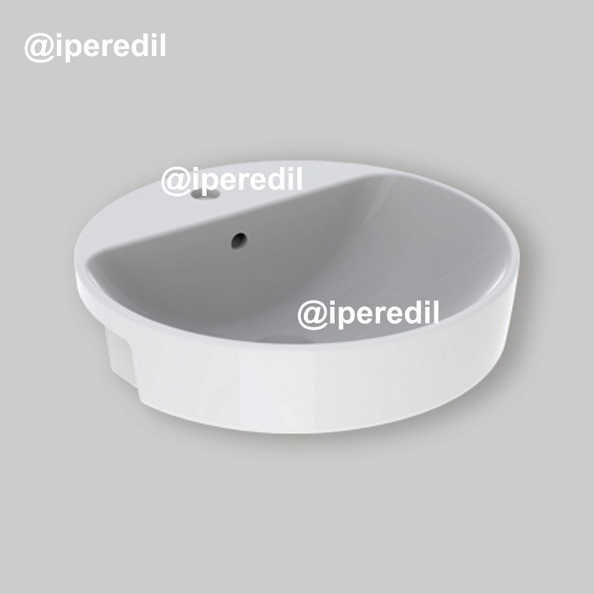 LAVABO A SEMINCASSO CPR "VARIFORM" ROTONDO Ø 50 cm