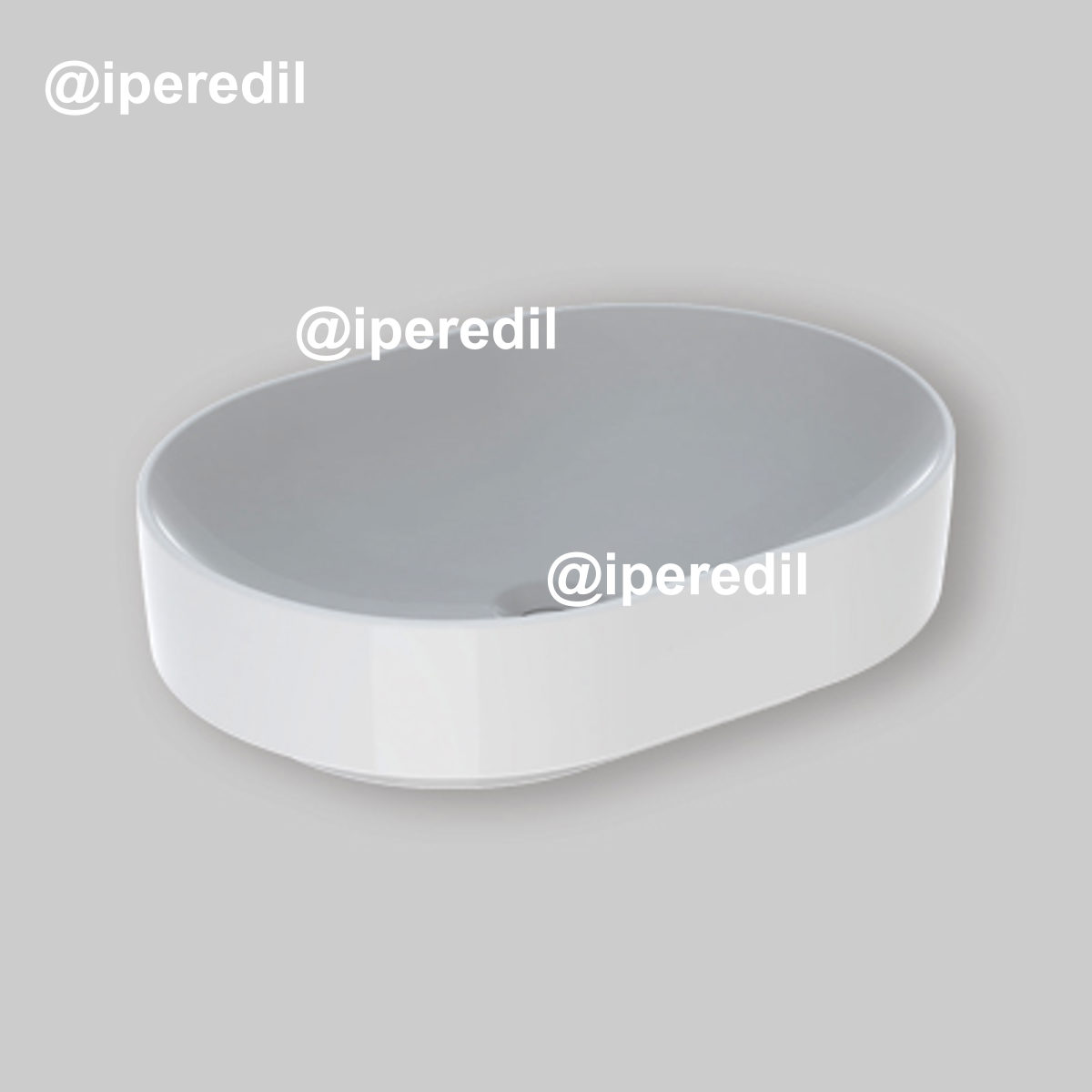 LAVABO DA APPOGGIO ELLITTICO "VARIFORM" SPR 55 cm