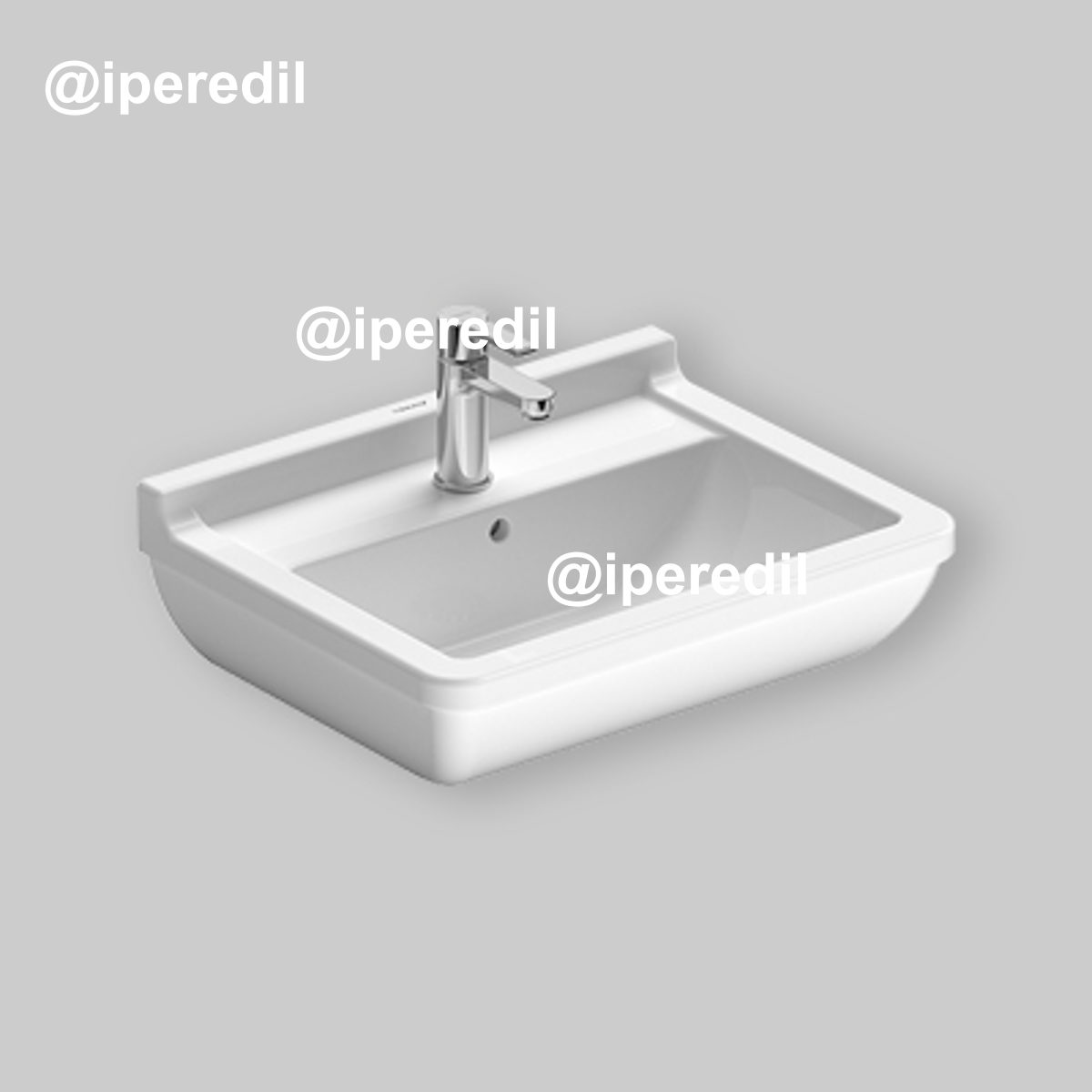 LAVABO "STARK 3" MONOFORO 60x45 cm