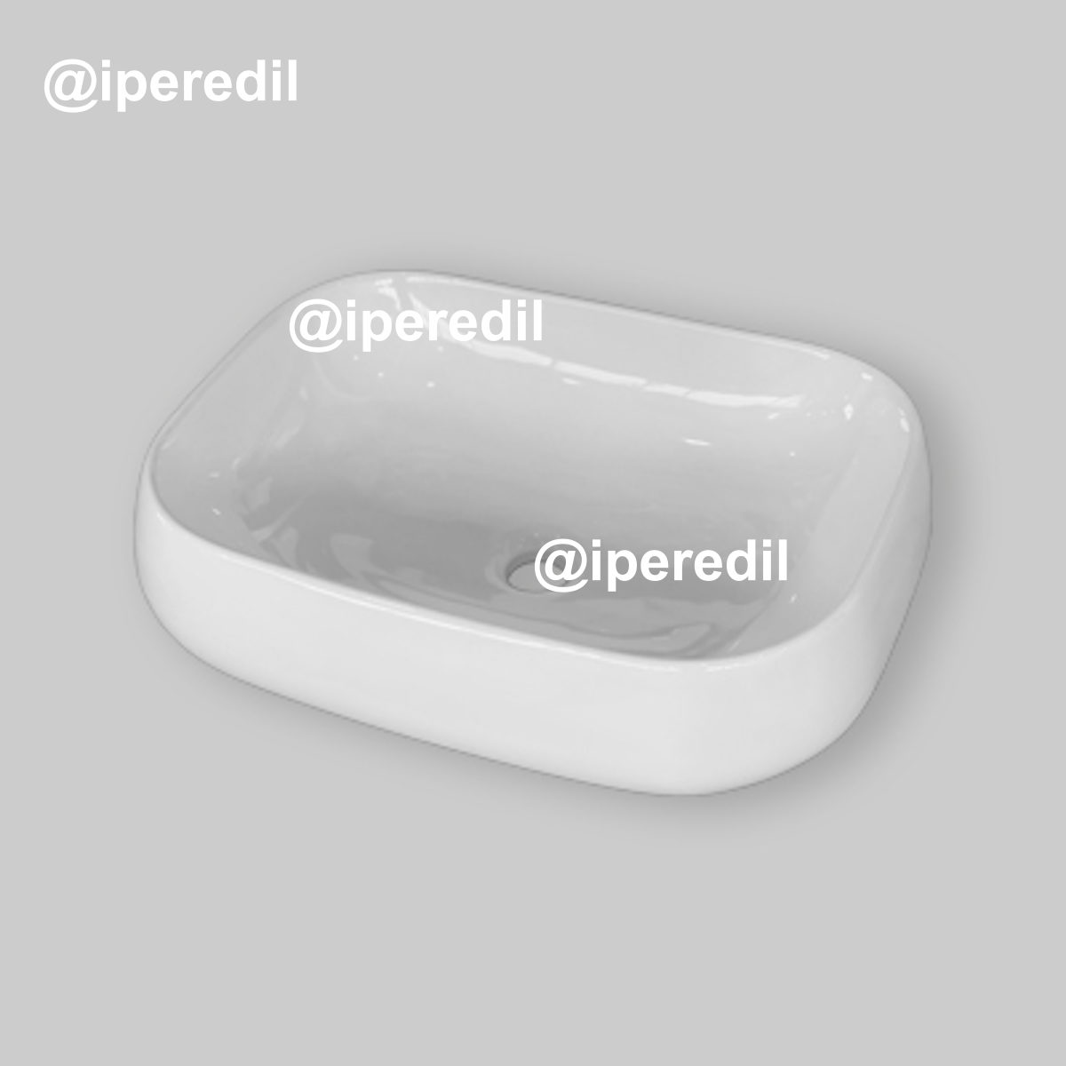 LAVABO DA APPOGGIO IN CERAMICA SPR "OVAL 56" 56,5 x 43 x 15 cm