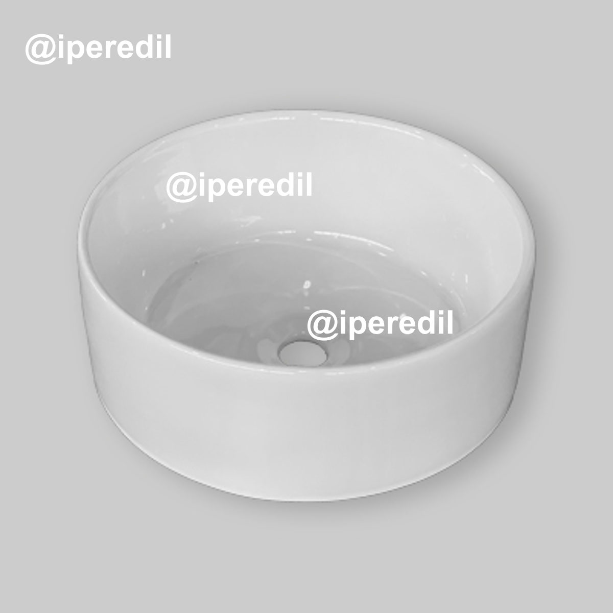 LAVABO DA APPOGGIO IN CERAMICA SPR "ROUND" Ø41 x 15,5 cm