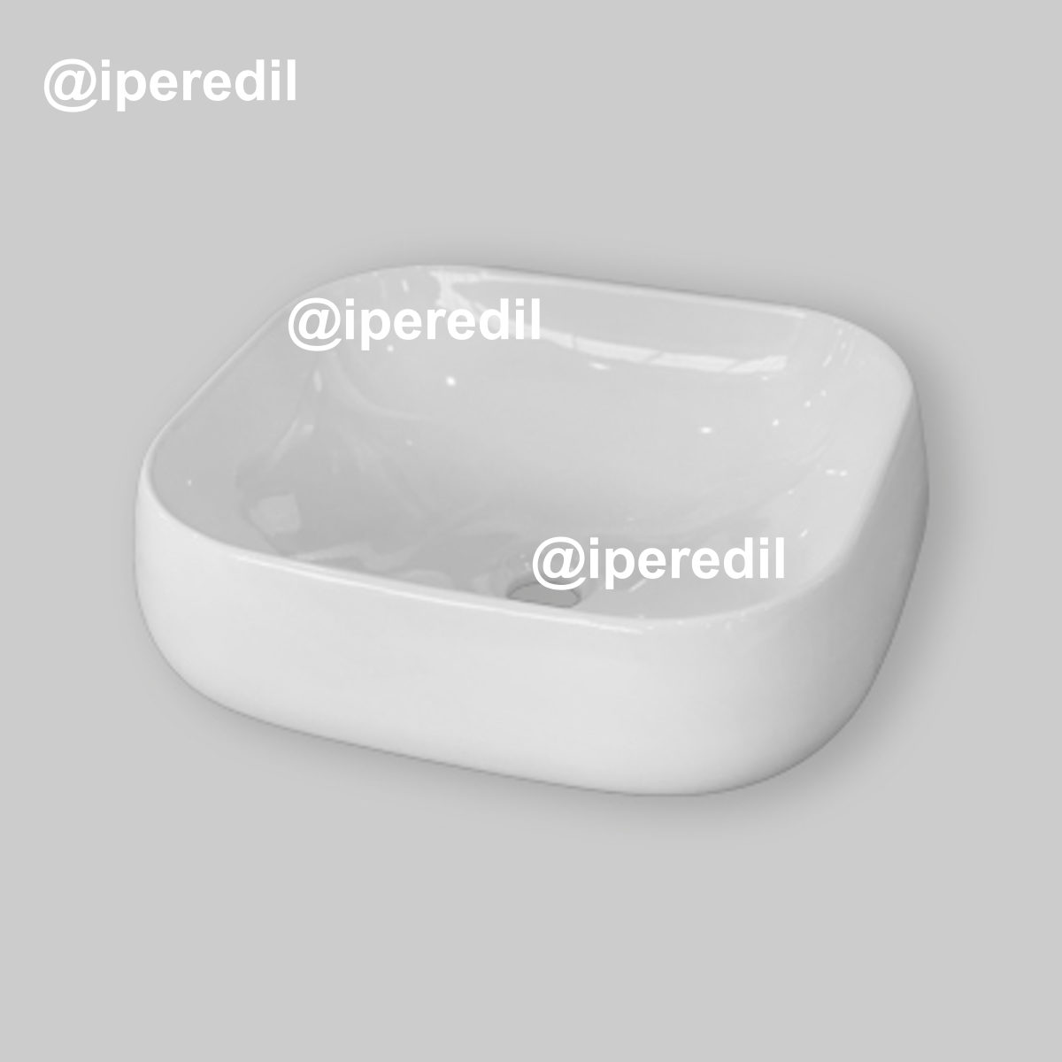 LAVABO DA APPOGGIO IN CERAMICA SPR "OVAL 45" 45 x 42,5 x 14,5 cm