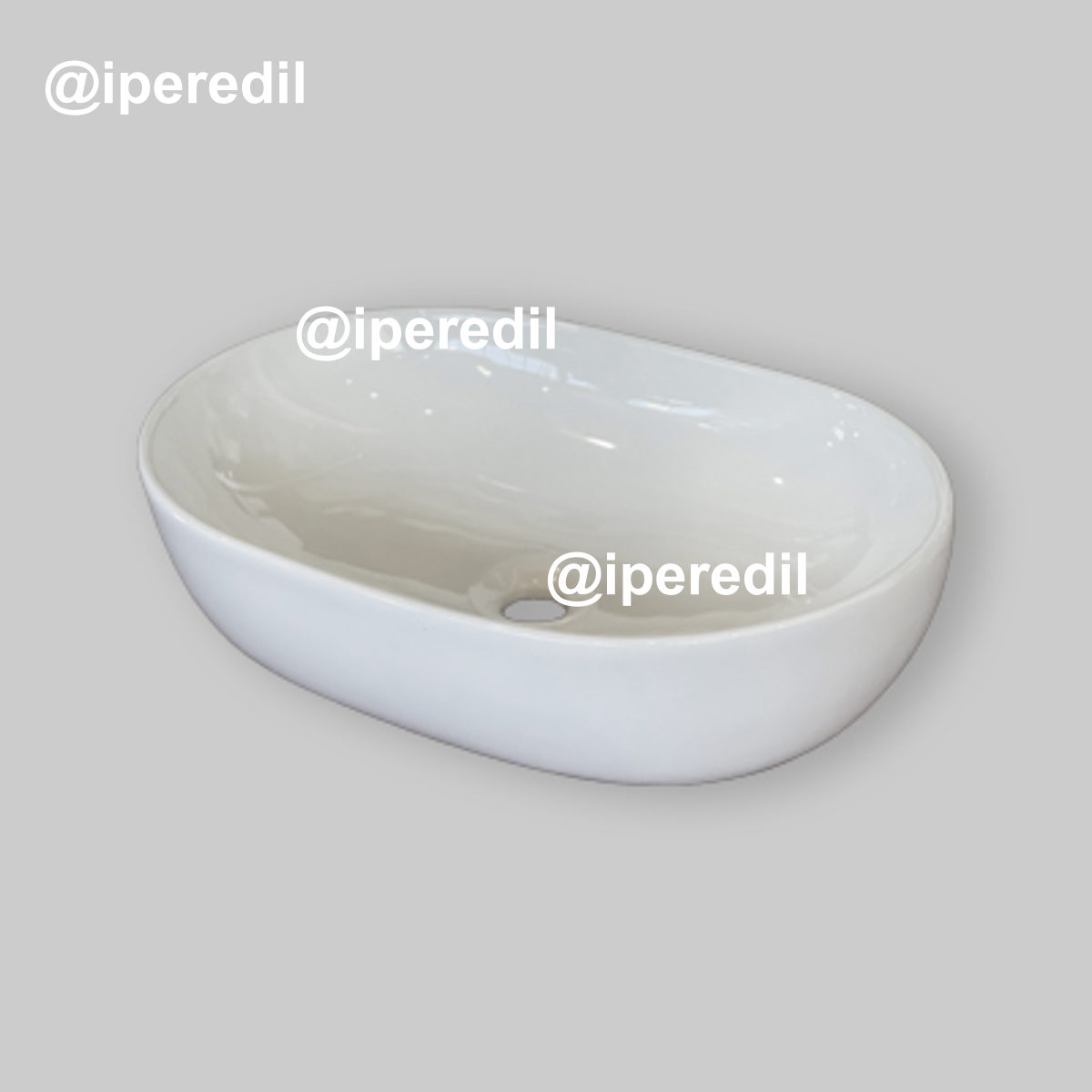 LAVABO DA APPOGGIO IN CERAMICA SPR "BOWL 60" 59,5x42x14,5 cm