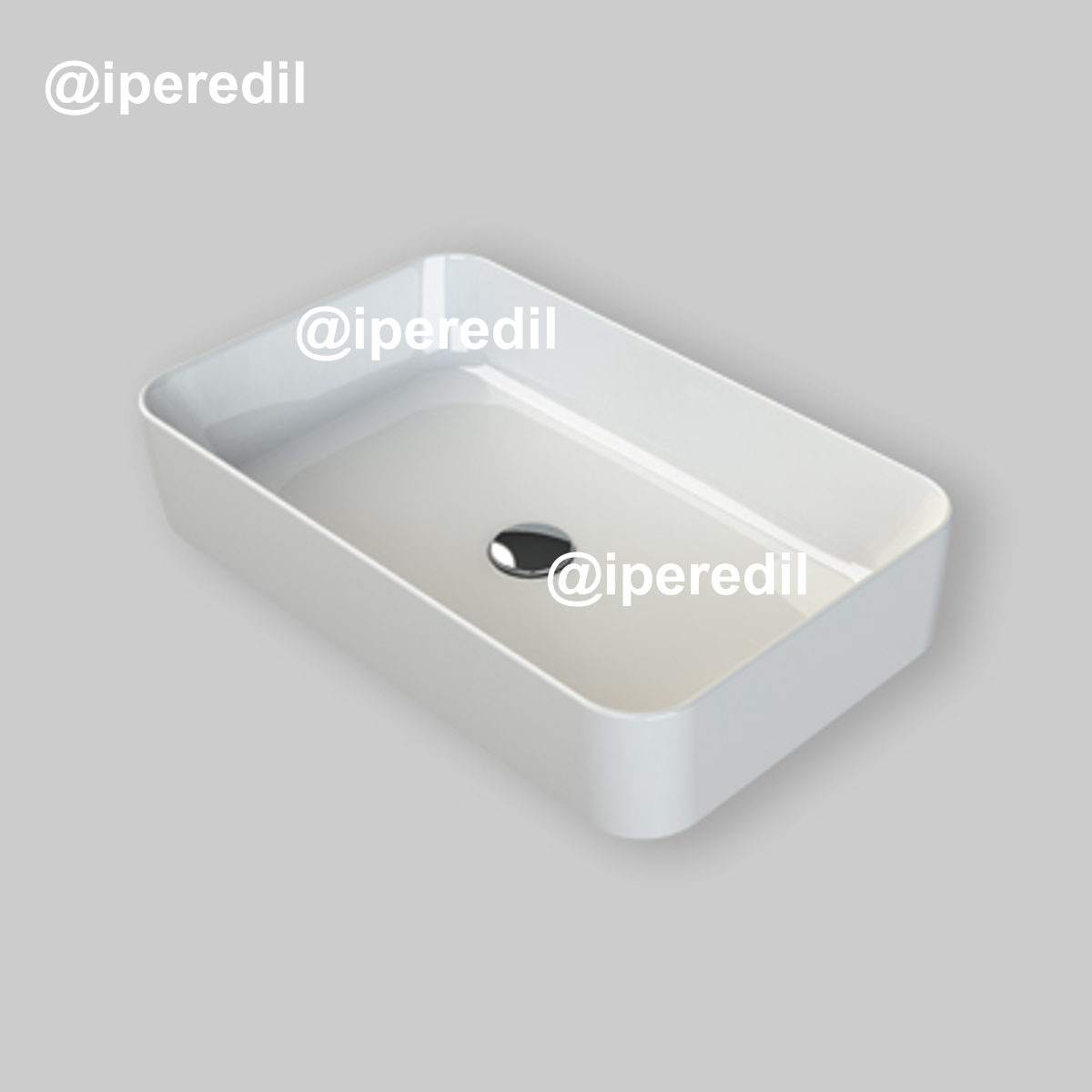 LAVABO DA APPOGGIO RETTANGOLARE SPR "SERIE ONE" 60x38 cm