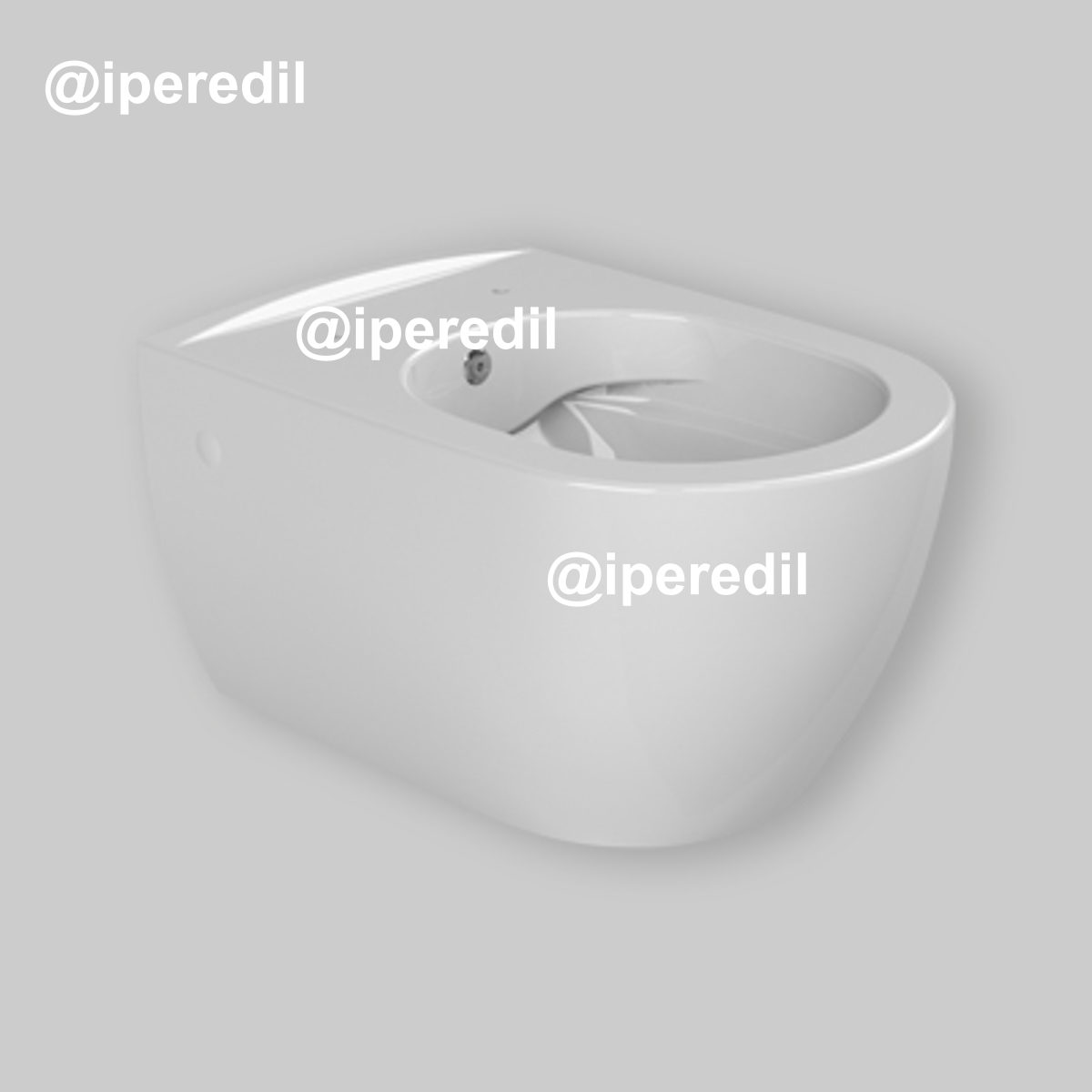 VASO-BIDET SOSPESO "SERIE ONE" RIMFREE Bianco