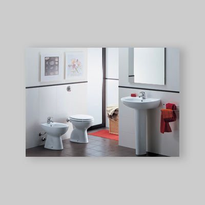 KIT BAGNO ALFA Kit 4 Pz con Vaso scarico a Terra - 21411204