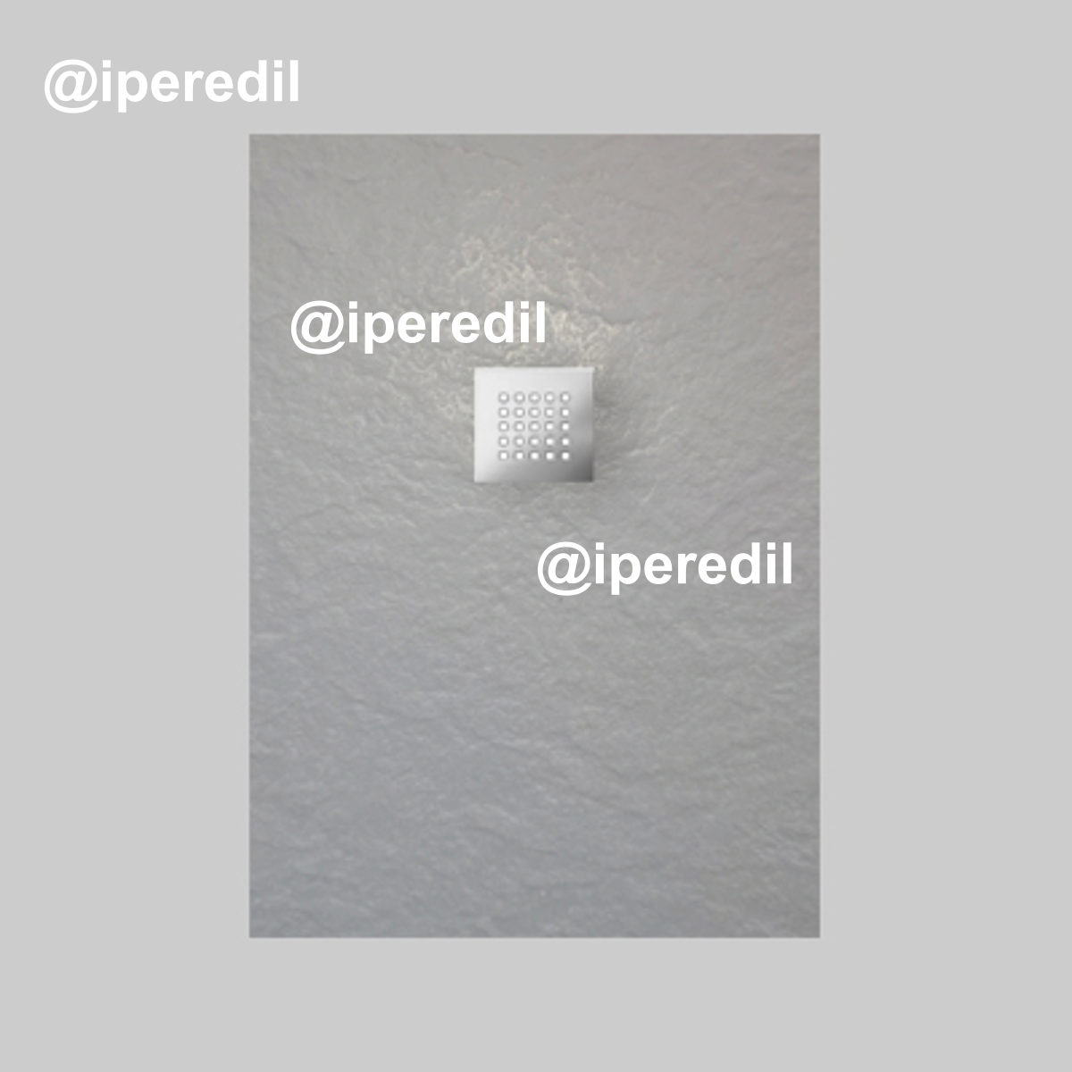 PIATTO DOCCIA RETTANGOLARE "ULTRAFLAT" CEMENTO 80 x 170 cm